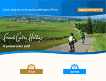 Tablet Screenshot of frenchcyclingholidays.com